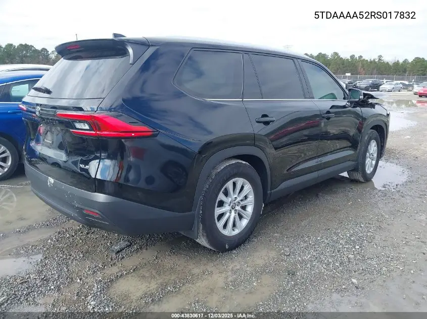 5TDAAAA52RS017832 2024 Toyota Grand Highlander Xle