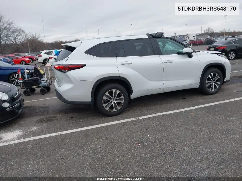 5TDKDRBH3RS548170 2024 Toyota Highlander Xle