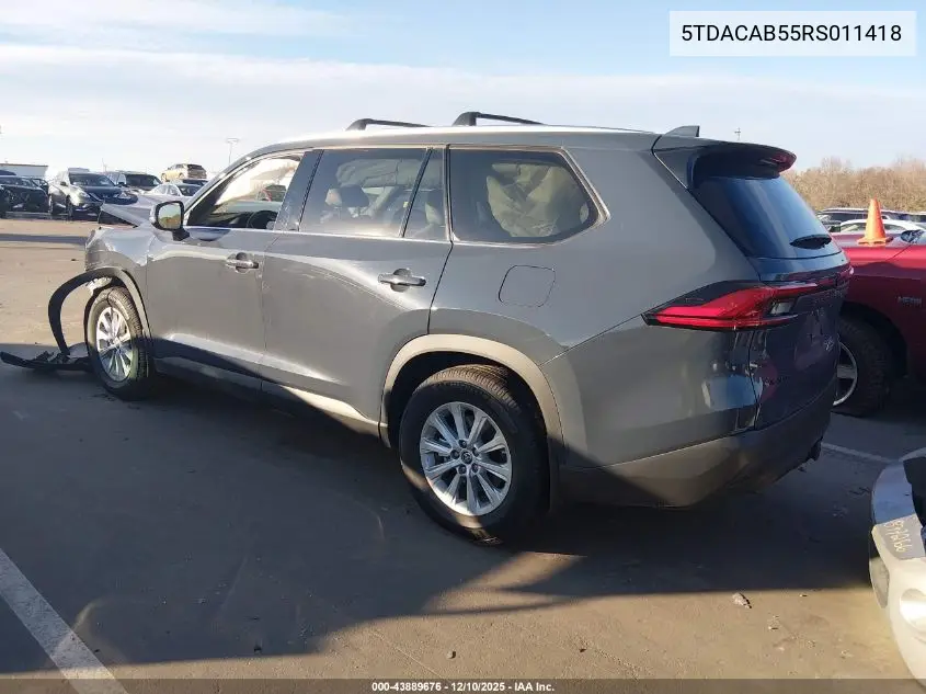 5TDACAB55RS011418 2024 Toyota Grand Highlander Hybrid Xle
