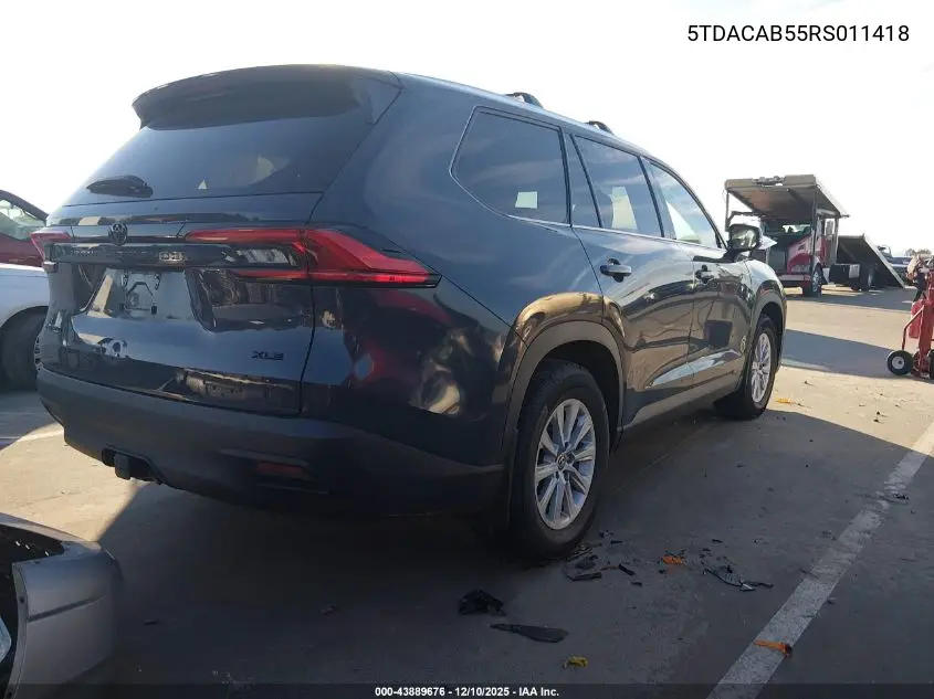 5TDACAB55RS011418 2024 Toyota Grand Highlander Hybrid Xle