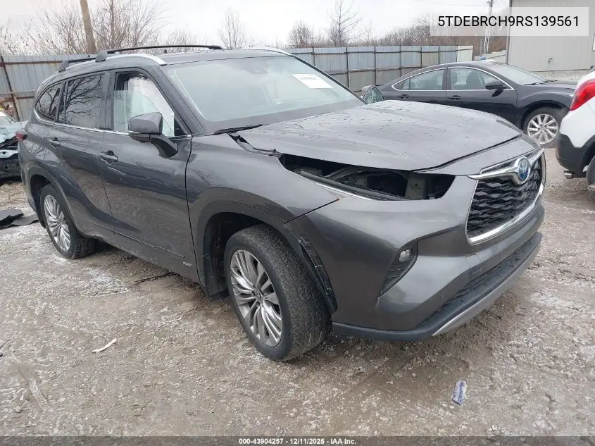 5TDEBRCH9RS139561 2024 Toyota Highlander Hybrid Platinum