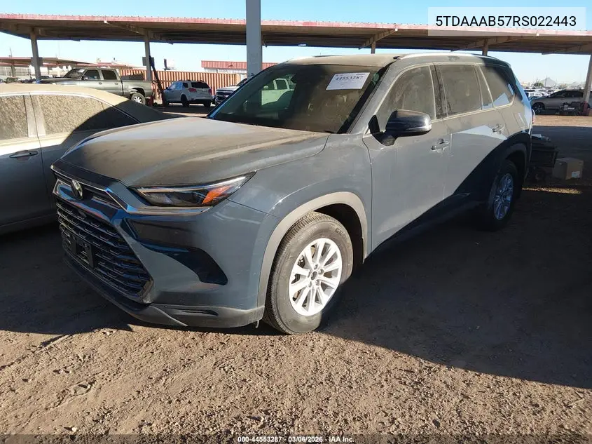 5TDAAAB57RS022443 2024 Toyota Grand Highlander Xle