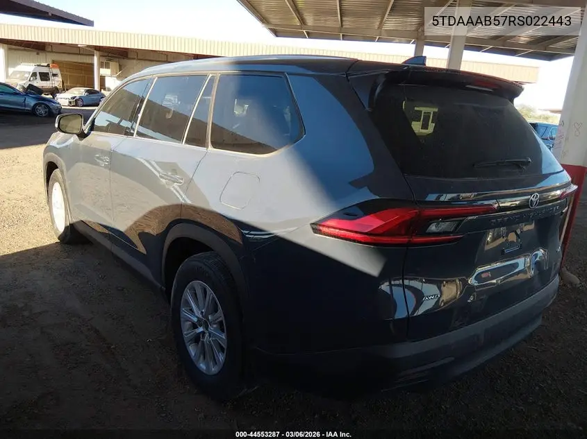 5TDAAAB57RS022443 2024 Toyota Grand Highlander Xle