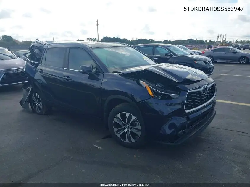 5TDKDRAH0SS553947 2025 Toyota Highlander Xle