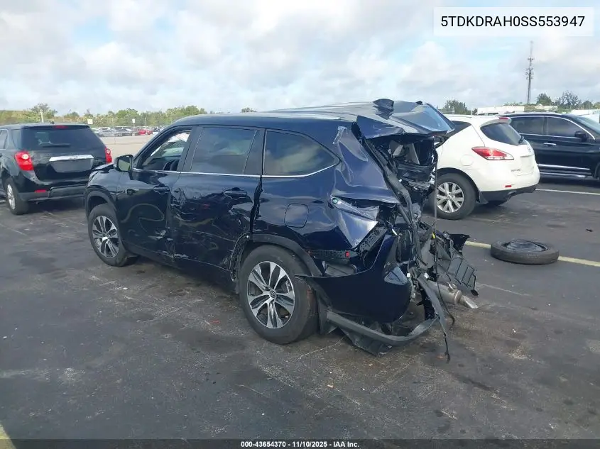 5TDKDRAH0SS553947 2025 Toyota Highlander Xle
