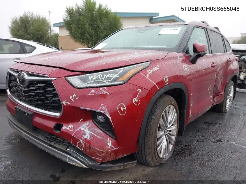 5TDEBRCH0SS665048 2025 Toyota Highlander Hybrid Platinum