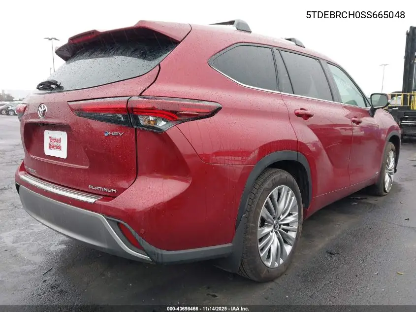 5TDEBRCH0SS665048 2025 Toyota Highlander Hybrid Platinum