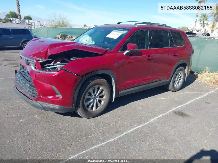 5TDAAAB58SS082155 2025 Toyota Grand Highlander Xle