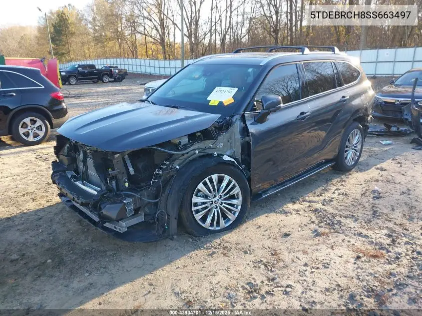 5TDEBRCH8SS663497 2025 Toyota Highlander Hybrid Platinum