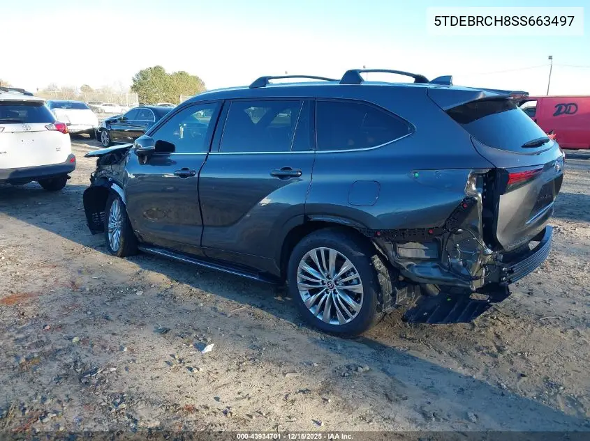 5TDEBRCH8SS663497 2025 Toyota Highlander Hybrid Platinum