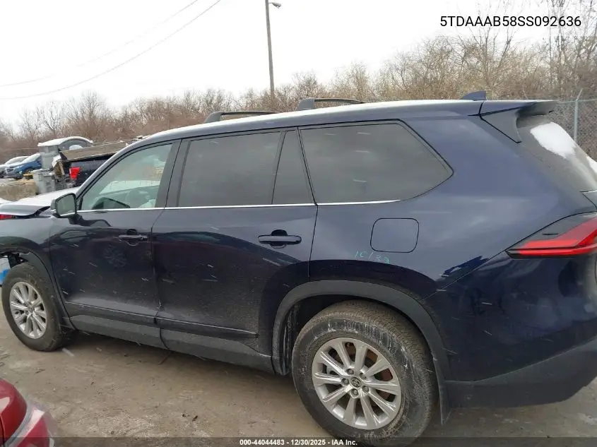 5TDAAAB58SS092636 2025 Toyota Grand Highlander Xle