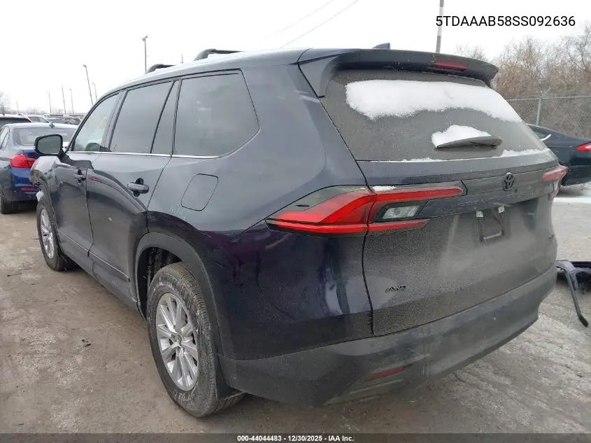 5TDAAAB58SS092636 2025 Toyota Grand Highlander Xle