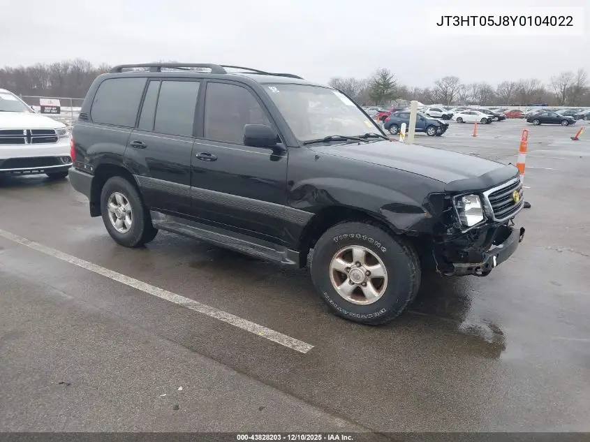 JT3HT05J8Y0104022 2000 Toyota Land Cruiser