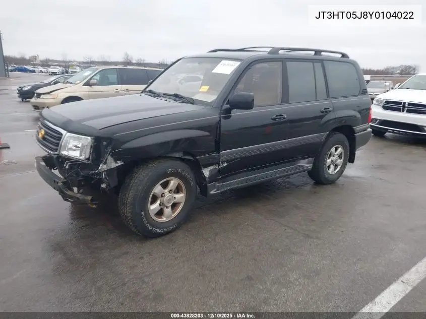 JT3HT05J8Y0104022 2000 Toyota Land Cruiser