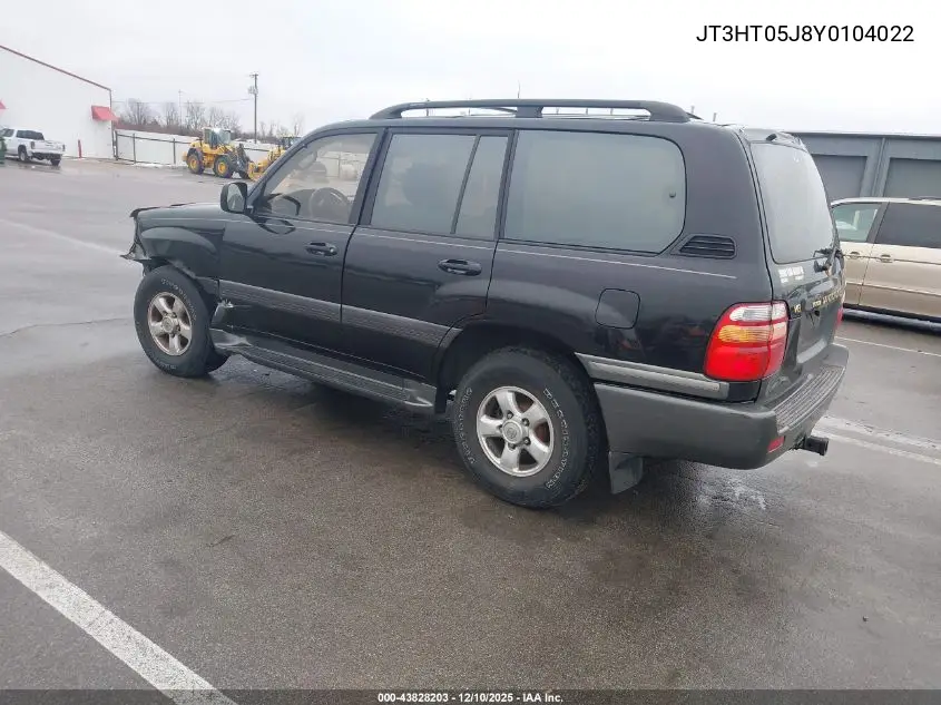 JT3HT05J8Y0104022 2000 Toyota Land Cruiser