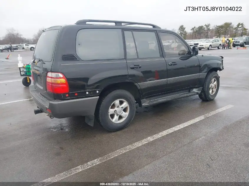 JT3HT05J8Y0104022 2000 Toyota Land Cruiser