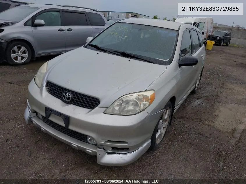 2T1KY32E83C729885 2003 Toyota Matrix