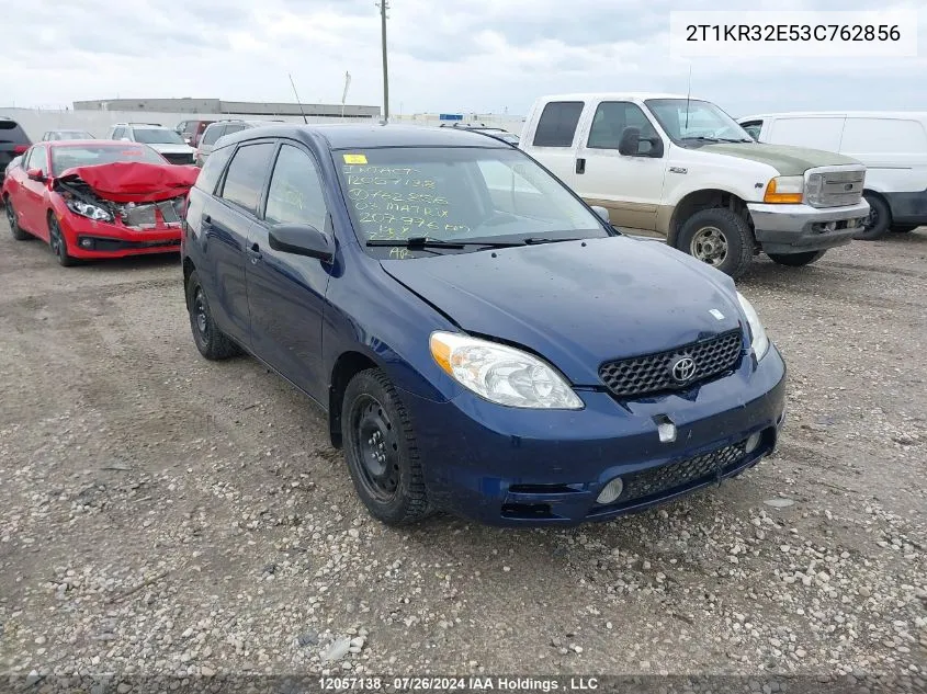 2003 Toyota Matrix Xr VIN: 2T1KR32E53C762856 Lot: 12057138