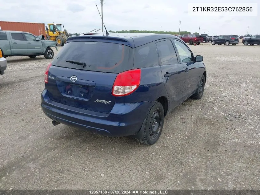 2003 Toyota Matrix Xr VIN: 2T1KR32E53C762856 Lot: 12057138