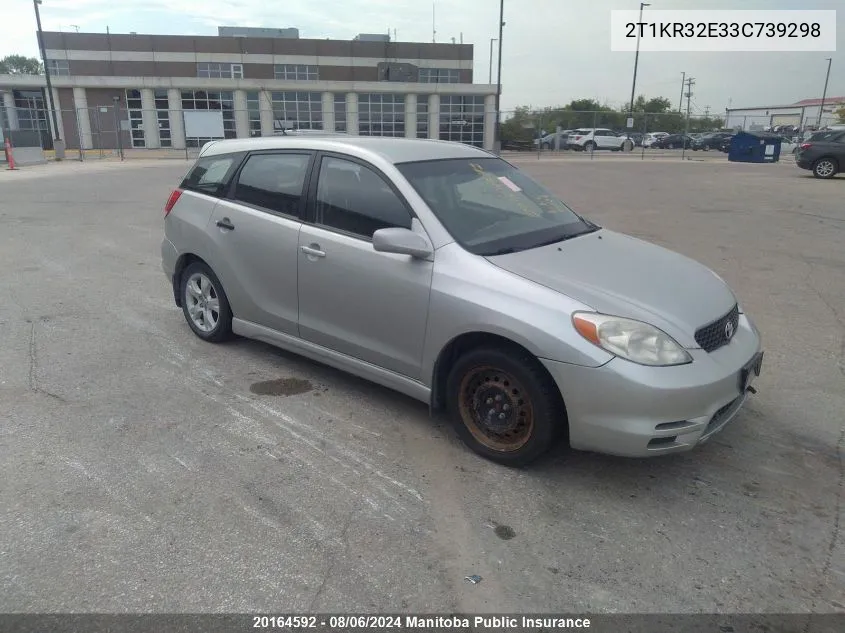 2T1KR32E33C739298 2003 Toyota Matrix Xr