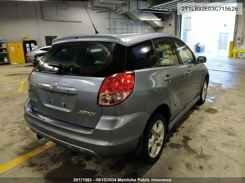 2T1LR32E03C715626 2003 Toyota Matrix Xr