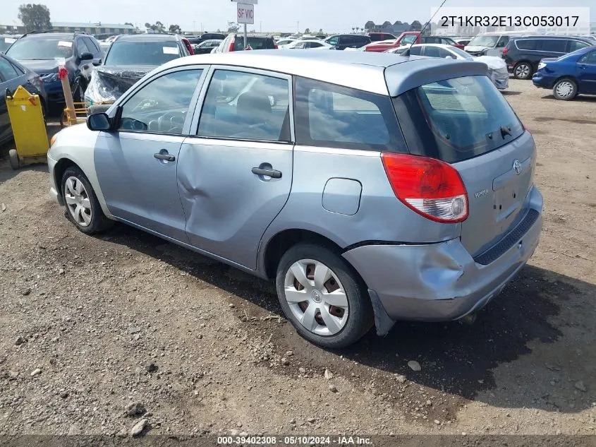 2003 Toyota Matrix Standard VIN: 2T1KR32E13C053017 Lot: 39402308