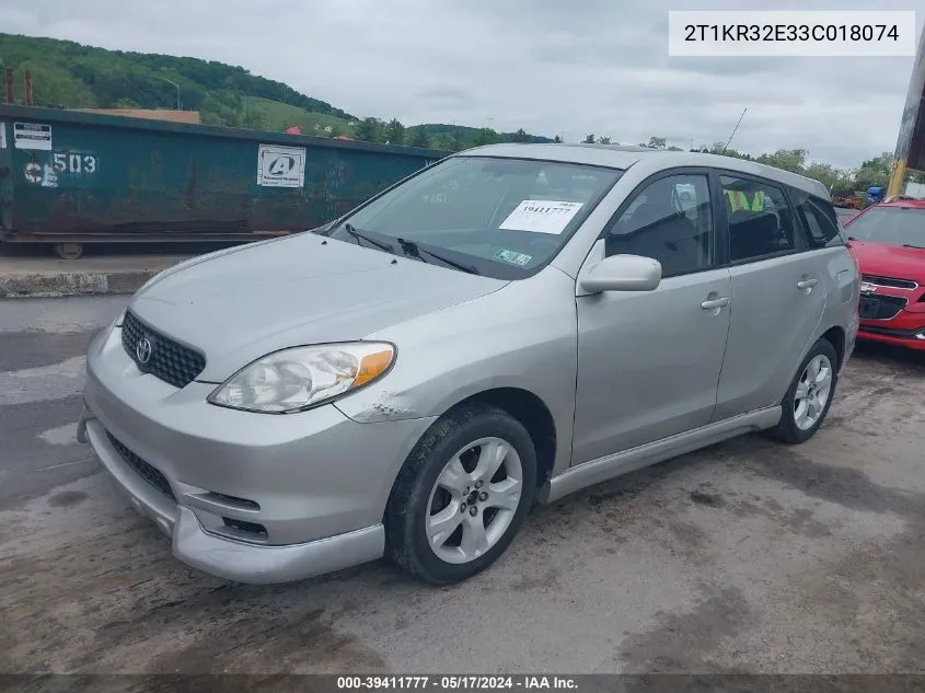 2T1KR32E33C018074 2003 Toyota Matrix Xr