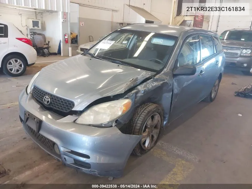 2003 Toyota Matrix Xr VIN: 2T1KR32E33C161834 Lot: 39422538