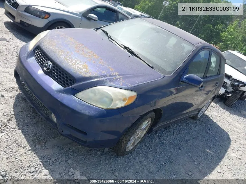 2T1KR32E33C003199 2003 Toyota Matrix Xr