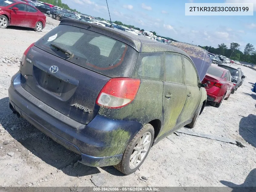 2003 Toyota Matrix Xr VIN: 2T1KR32E33C003199 Lot: 39426066