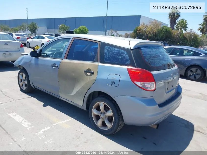 2003 Toyota Matrix Standard VIN: 2T1KR32E53C072895 Lot: 39427266