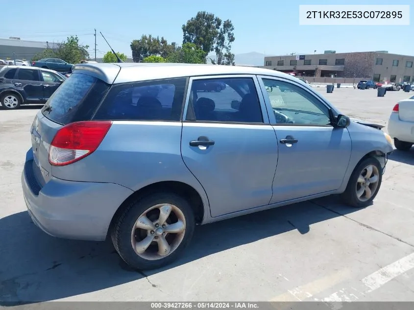 2003 Toyota Matrix Standard VIN: 2T1KR32E53C072895 Lot: 39427266