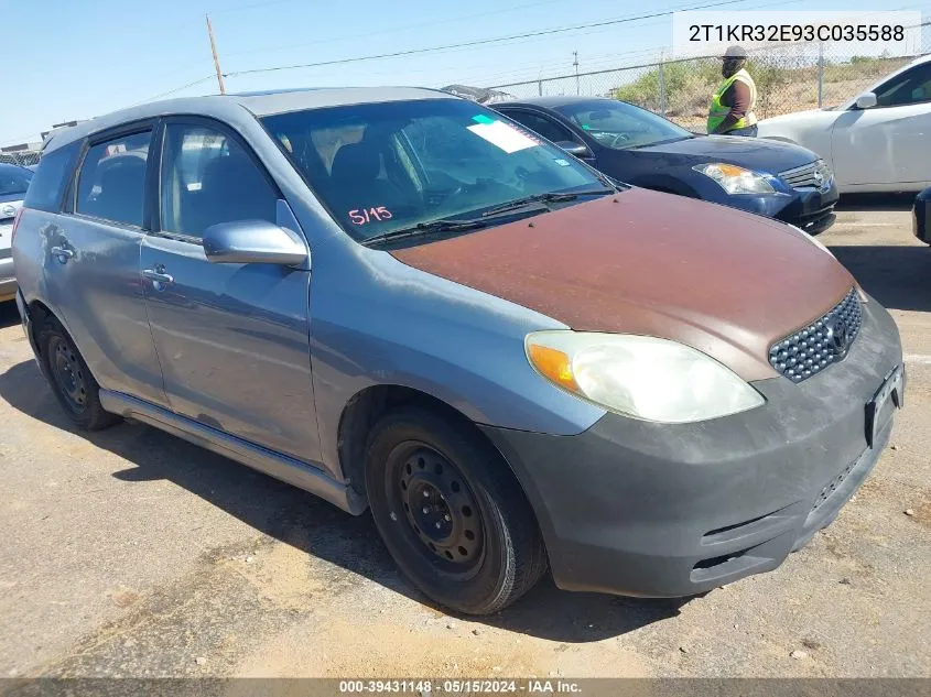 2T1KR32E93C035588 2003 Toyota Matrix Xr