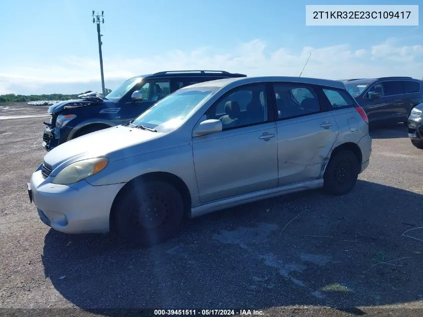 2T1KR32E23C109417 2003 Toyota Matrix Xr