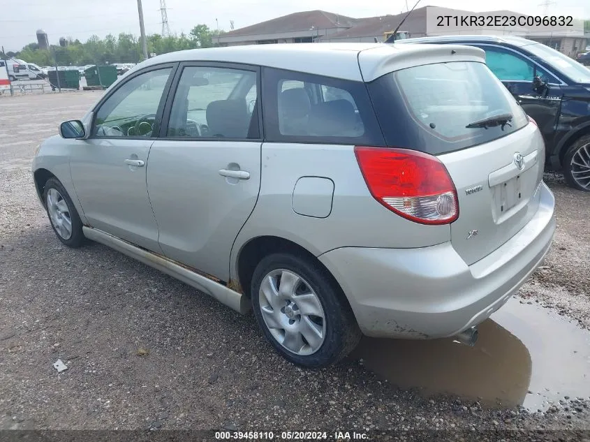 2003 Toyota Matrix Xr VIN: 2T1KR32E23C096832 Lot: 39458110