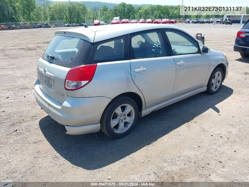 2003 Toyota Matrix Xr VIN: 2T1KR32E73C131137 Lot: 39471570