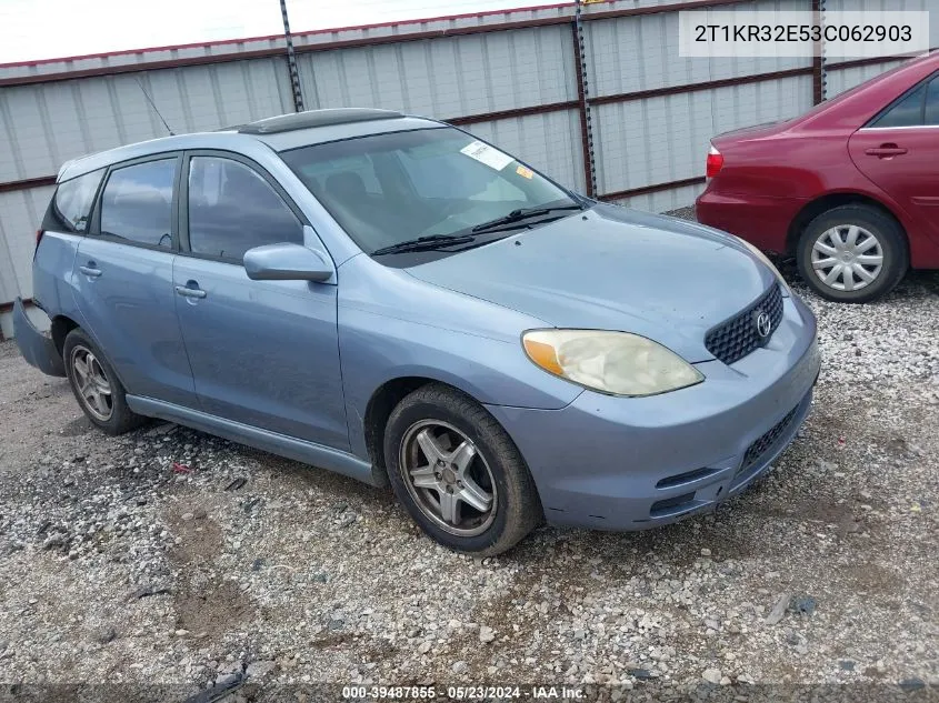 2003 Toyota Matrix Xr VIN: 2T1KR32E53C062903 Lot: 39487855