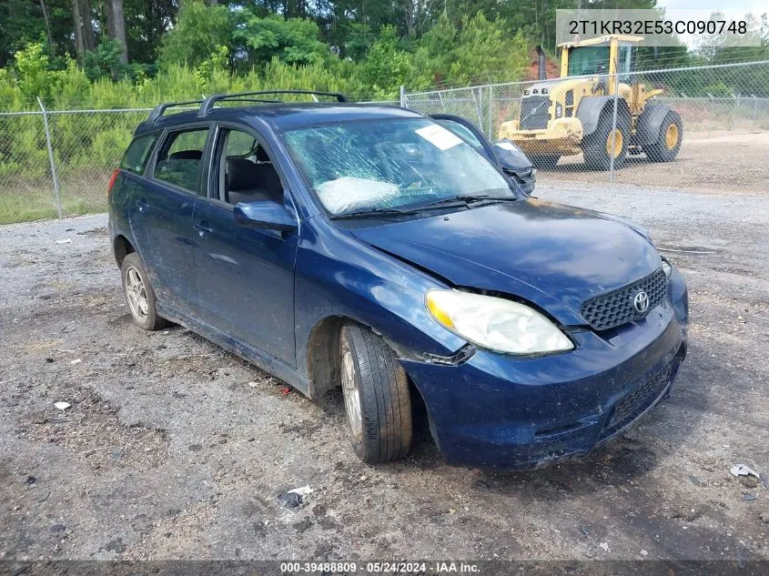 2003 Toyota Matrix Xr VIN: 2T1KR32E53C090748 Lot: 39488809