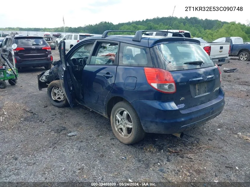 2003 Toyota Matrix Xr VIN: 2T1KR32E53C090748 Lot: 39488809