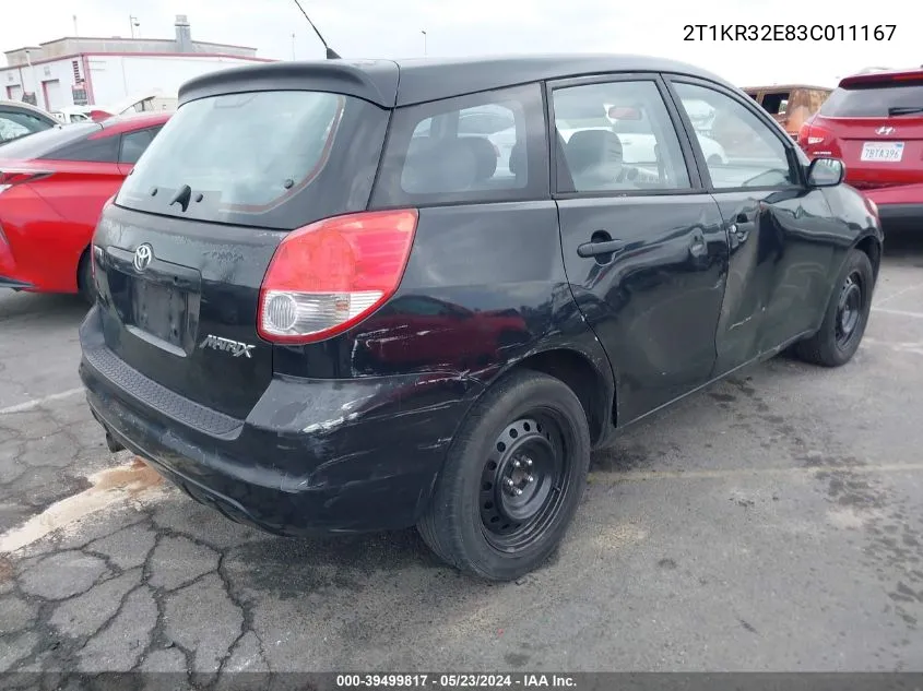 2T1KR32E83C011167 2003 Toyota Matrix Standard