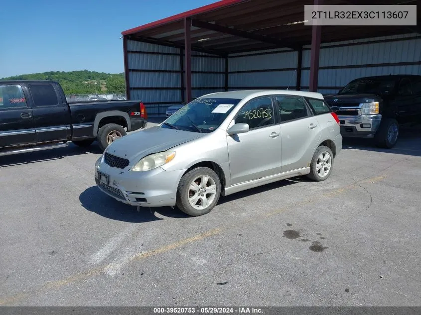 2003 Toyota Matrix Xr VIN: 2T1LR32EX3C113607 Lot: 39520753