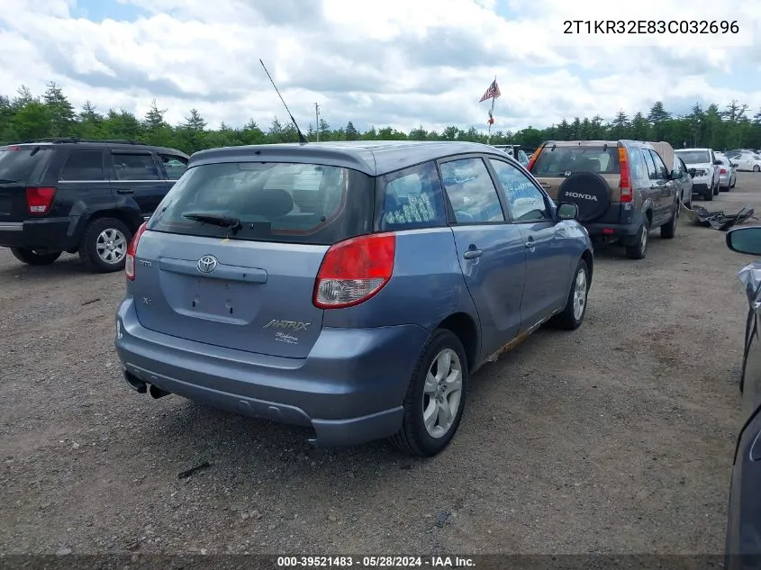 2003 Toyota Matrix Xr VIN: 2T1KR32E83C032696 Lot: 39521483