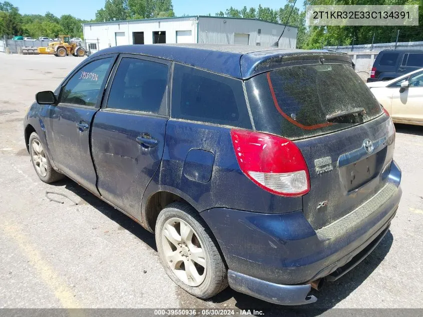 2003 Toyota Matrix Xr VIN: 2T1KR32E33C134391 Lot: 39550936