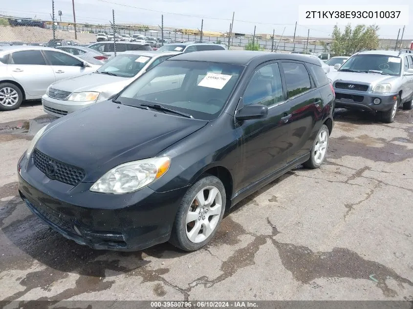 2T1KY38E93C010037 2003 Toyota Matrix Xrs