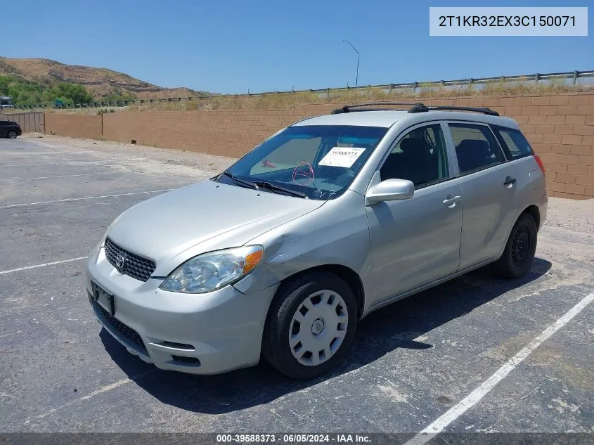 2T1KR32EX3C150071 2003 Toyota Matrix Standard