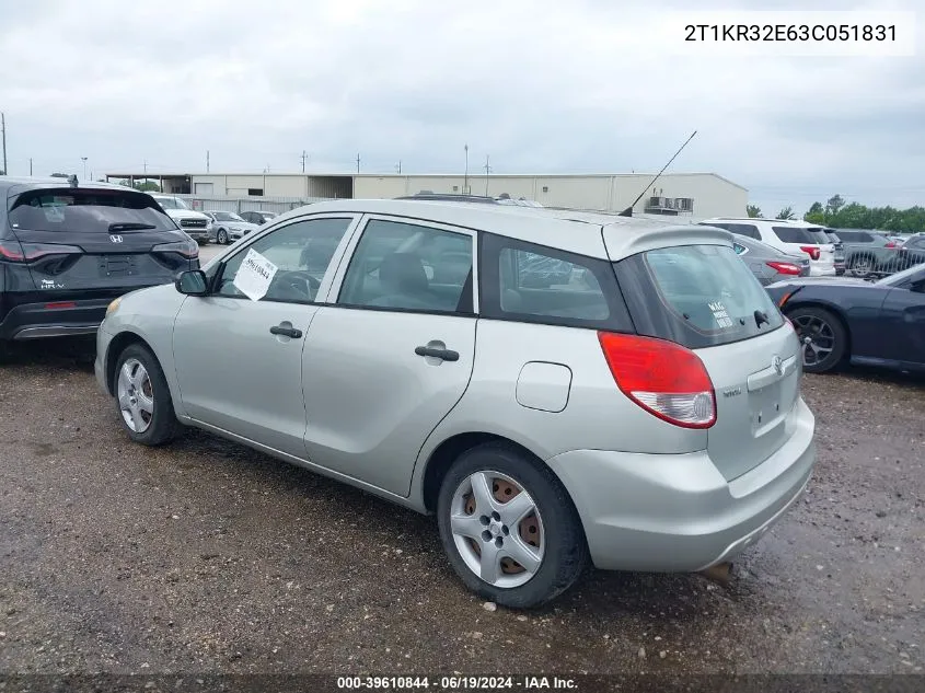 2T1KR32E63C051831 2003 Toyota Matrix Standard