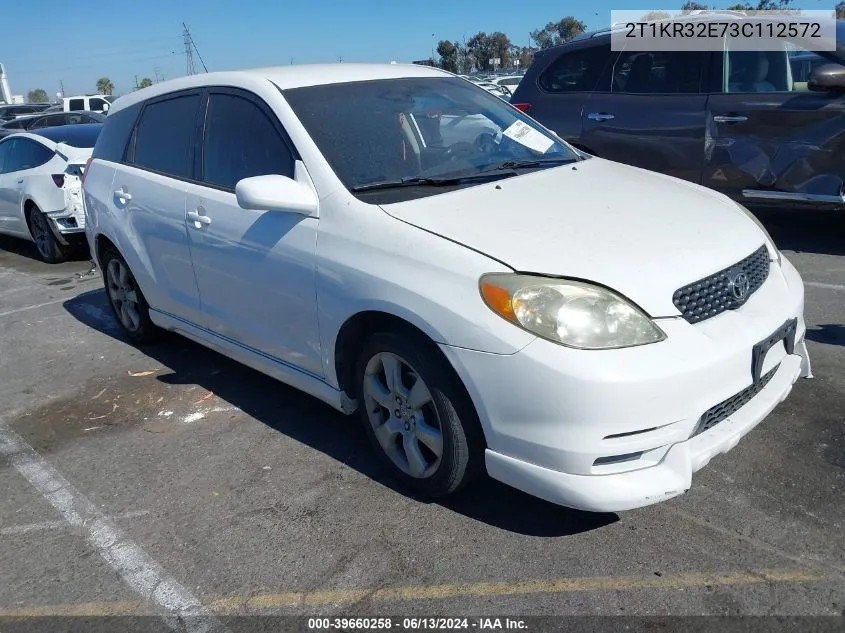 2003 Toyota Matrix Xr VIN: 2T1KR32E73C112572 Lot: 39660258