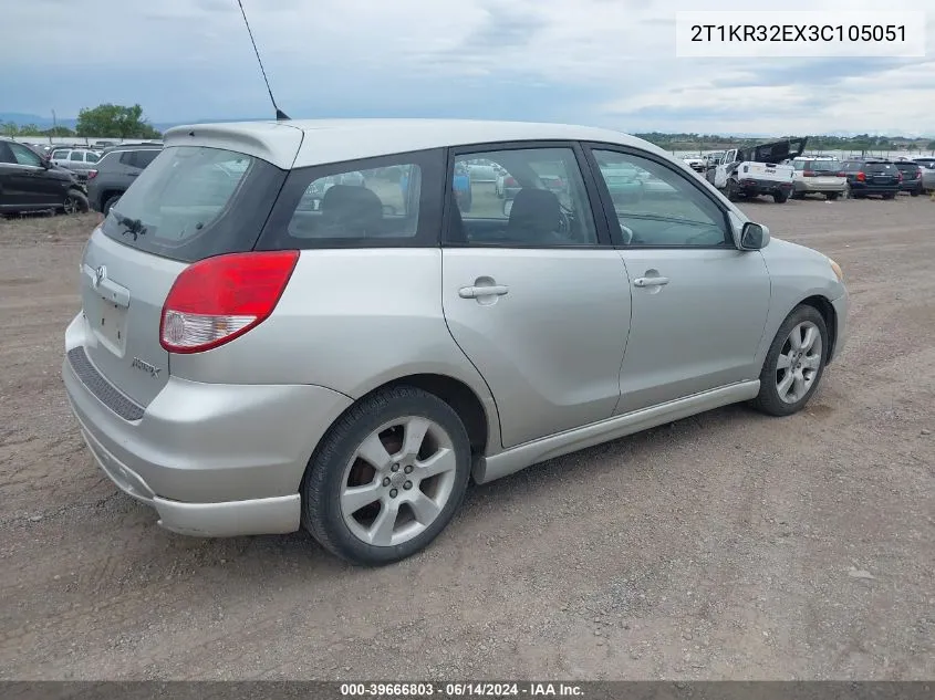 2003 Toyota Matrix Xr VIN: 2T1KR32EX3C105051 Lot: 39666803