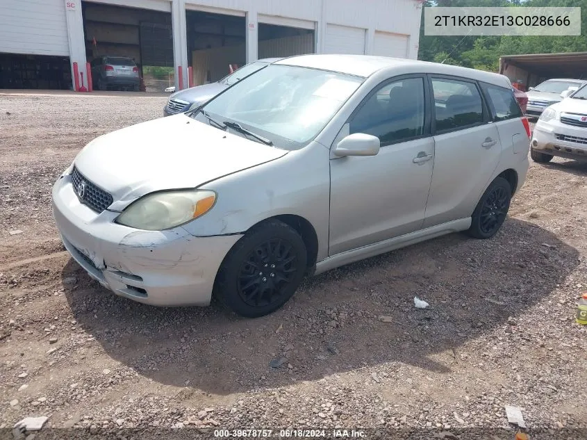 2003 Toyota Matrix Xr VIN: 2T1KR32E13C028666 Lot: 39678757