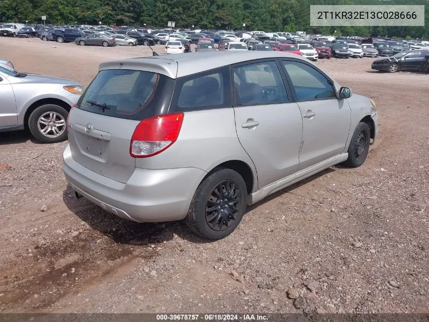 2003 Toyota Matrix Xr VIN: 2T1KR32E13C028666 Lot: 39678757